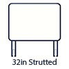 24 Inch Tall Struts Headboard